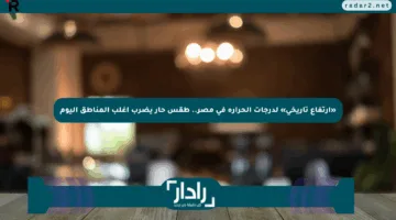 «ارتفاع تاريخي» لدرجات الحرارة في مصر.. طقس حار يضرب أغلب المناطق اليوم